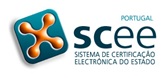 Logotipo do SCEE  Sistema de Certificao Electrnica do Estado; rea de aco=Infraestruturas e segurana